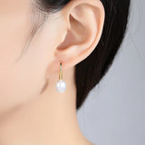 S925 Sterling Silver Pearl Earrings Gift