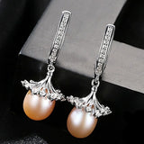 Women Earrings S925 Sterling Silver Natural Pearl Eardrop Boutique Jewelry