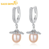 Women Earrings S925 Sterling Silver Natural Pearl Eardrop Boutique Jewelry