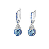 S925 Silver Water Drop Earrings with Sky Zircon