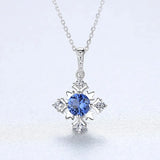 SACEGEMS 925 Silver Green Zircon Pendant Wedding Jewelry