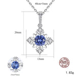 SACEGEMS 925 Silver Green Zircon Pendant Wedding Jewelry