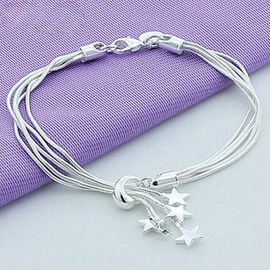 925 Silver Starfish Bracelet for Woman Wedding Jewelry