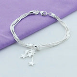 925 Silver Starfish Bracelet for Woman Wedding Jewelry