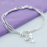 925 Silver Starfish Bracelet for Woman Wedding Jewelry