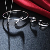 925 Silver Jewelry Set Women's Birthday Gift