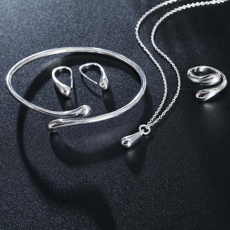 925 Silver Jewelry Set Women's Birthday Gift
