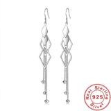 925 Silver Geometric Earrings for Women's Wedding