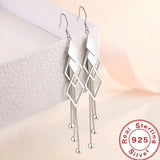 925 Silver Geometric Earrings for Women's Wedding