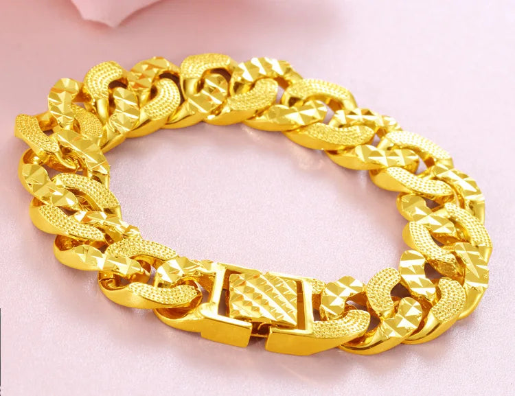 Forever Not Fade 24K Filled Jewelry Bracelets for Men & Women