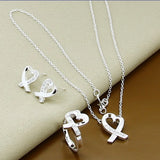 925 Silver Love's Heart Jewelry Set