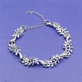 925 Silver Fish Bones Charm Bracelet Women
