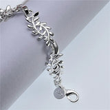 925 Silver Fish Bones Charm Bracelet Women