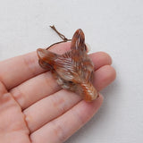 Amazonite Animal DIY Jewelry Pendant 46x31x16mm 22.2g