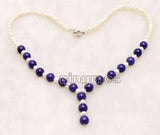Freshwater Pearl & Round Beads Pendant Necklace
