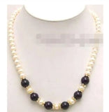 FreshWater Pearl & Jade Necklace 17"