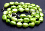 Green Baroque Freshwater Pearl Necklace