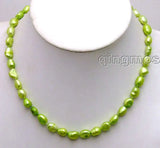 Green Baroque Freshwater Pearl Necklace
