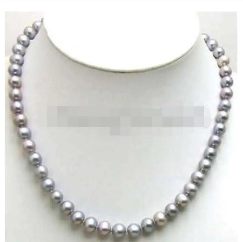 Gray Freshwater Pearl Necklace 17"