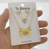 Cute Mouse Pendant Necklace Crystal Inlaid Women Jewelry Birthday Gift