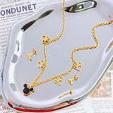 Cute Mouse Pendant Necklace Crystal Inlaid Women Jewelry Birthday Gift