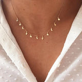 D.CLAN 925 Silver Star Lightning Heart Choker Necklace