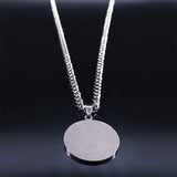 SAN ANTONIO PRAYS FOR US Archangel Round Stainless Steel Necklaces