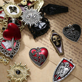 50pcs Mixed Heart Shield Cross Skeleton Charms Pendant DIY Necklace Earrings