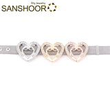 Heart Infinity Slide Charms for Leather Wrap Bracelet 6Pcs