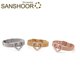 Heart Infinity Slide Charms for Leather Wrap Bracelet 6Pcs