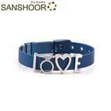 Keeper Designs Bracelet Set LOVE Heart Crystal Slide Charms For Woman