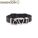 Keeper Designs Bracelet Set LOVE Heart Crystal Slide Charms For Woman