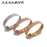 Stainless Steel Mesh Armband Bracelet Bangle with Stoppers for Charms 5Pcs