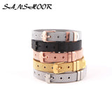 Stainless Steel Mesh Armband Bracelet Bangle with Stoppers for Charms 5Pcs