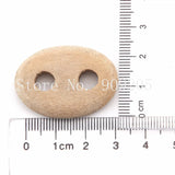 35x25mm Unfinished Wood Oval Slices DIY Crafts Necklace 100pcs