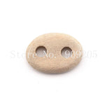 35x25mm Unfinished Wood Oval Slices DIY Crafts Necklace 100pcs