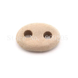 35x25mm Unfinished Wood Oval Slices DIY Crafts Necklace 100pcs