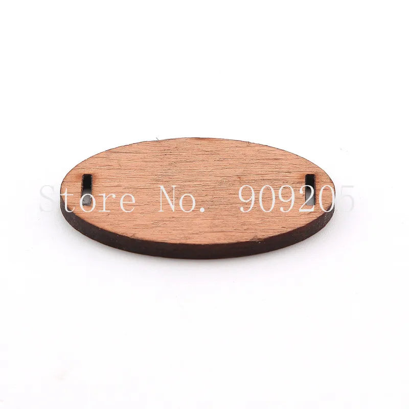 50mm*25mm Unfinished Wood Oval Slices Jewelry 100pcs/lot