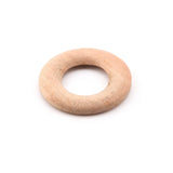 100pcs Round Hole Beads Circle Discs Flat Wooden Chips DIY Jewelry