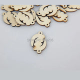 200pcs Irregular Gye Nyame Beads Adinkra Symbols Wooden Jewelry DIY