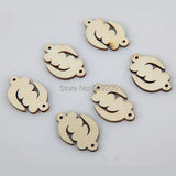 200pcs Irregular Gye Nyame Beads Adinkra Symbols Wooden Jewelry DIY