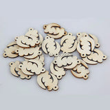 200pcs Irregular Gye Nyame Beads Adinkra Symbols Wooden Jewelry DIY