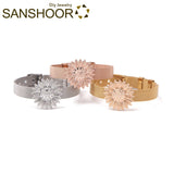 Sunflower Keeper Bracelet Set + Stainless Steel Mesh Armband