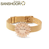 Sunflower Keeper Bracelet Set + Stainless Steel Mesh Armband