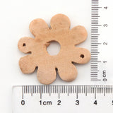 100pcs Unfinished Wood Natural Bead Flower Diy Necklace Beads Accessories