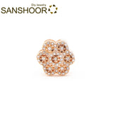 Crystal Flower Slide Charms for 10mm Leather Bracelet, Women Christmas Gift