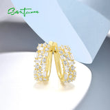 925 Silver CZ Earrings Classic Fine Jewelry