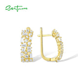 925 Silver CZ Earrings Classic Fine Jewelry