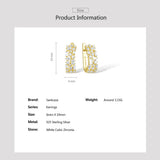 925 Silver CZ Earrings Classic Fine Jewelry