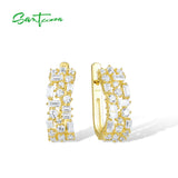 925 Silver CZ Earrings Classic Fine Jewelry